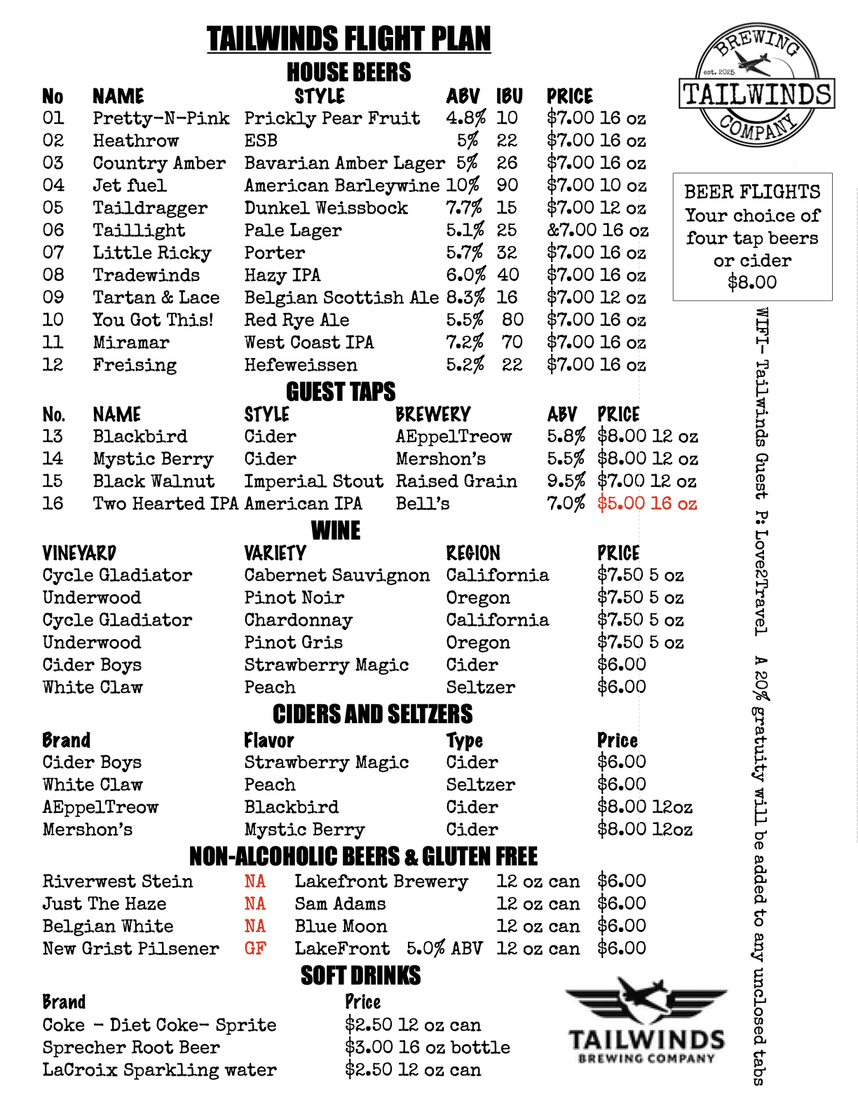 Tailwinds Beer Mneu 03-06-26.1